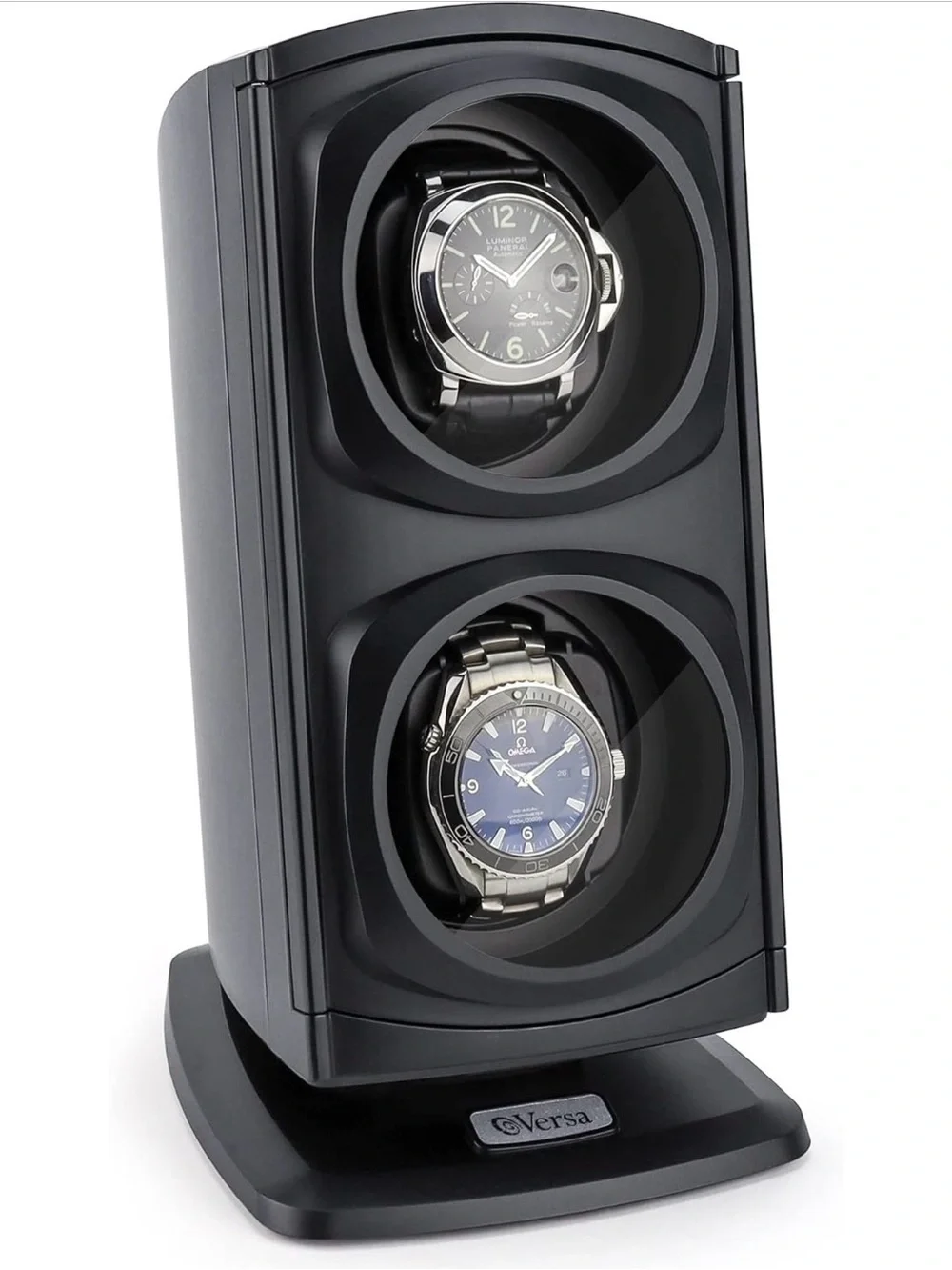Dual Watch Winder in Black for Smartwatches and Automatic Watches